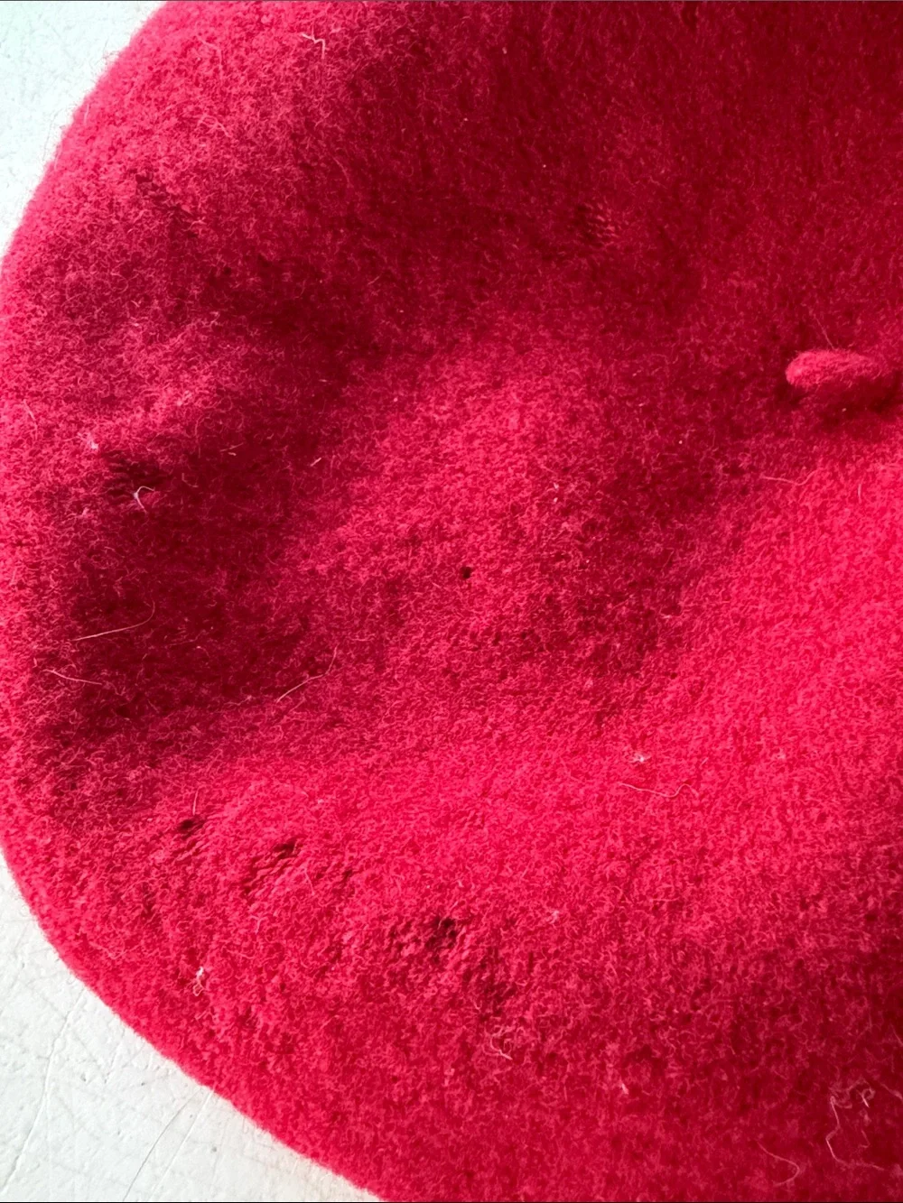 Vintage Classic Red Wool Beret